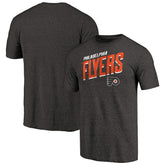 Philadelphia Flyers Slant Strike Tri-Blend T-Shirt - Black T-shirts