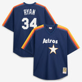 Nolan Ryan Houston Astros Cooperstown Collection Big & Tall Mesh Batting Practice Jersey Navy