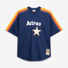 Nolan Ryan Houston Astros Cooperstown Collection Big & Tall Mesh Batting Practice Jersey Navy