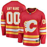 Calgary Flames Fanatics Home Breakaway Custom Jersey - Red Jerseys