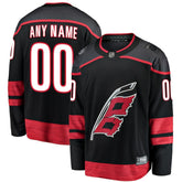 Carolina Hurricanes Fanatics Home Breakaway Custom Jersey - Black Jerseys