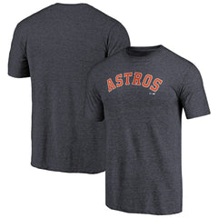 Houston Astros Team Wordmark Tri-Blend T-Shirt Navy