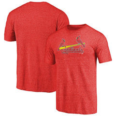 St. Louis Cardinals Team Wordmark Tri-Blend T-Shirt Red