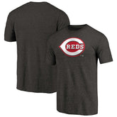 Cincinnati Reds Team Wordmark Tri-Blend T-Shirt Black