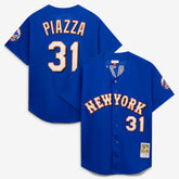 Mike Piazza New York Mets Cooperstown Collection Mesh Batting Practice Button-Up Jersey Royal