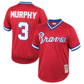 Dale Murphy Atlanta Braves Youth Cooperstown Collection Mesh Batting Practice Jersey Red