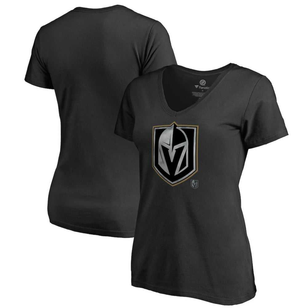 Vegas Golden Knights Women's Core Smoke V-Neck T-Shirt - Black T-shirts