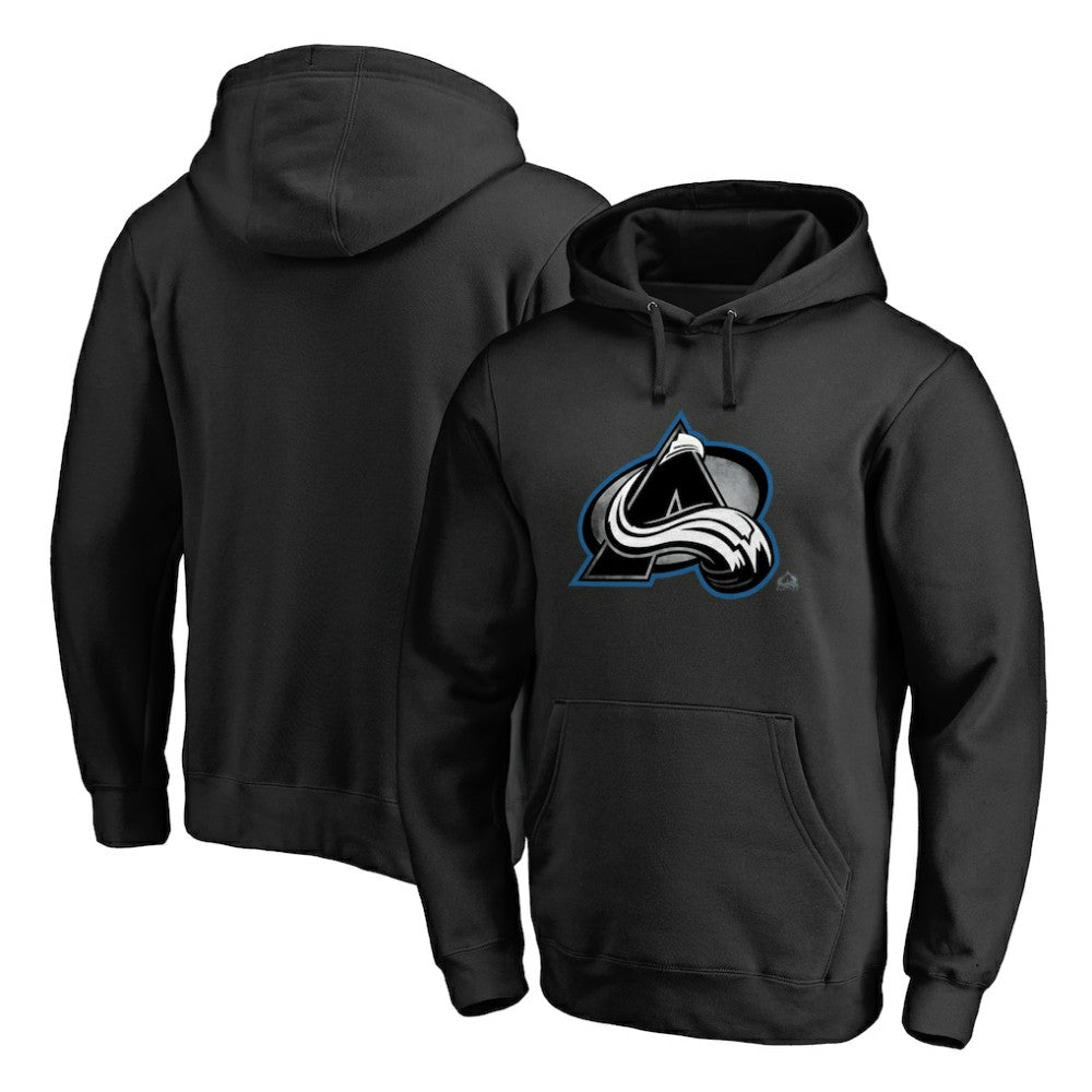 Colorado Avalanche Core Smoke Pullover Hoodie - Black Hoodies