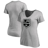Los Angeles Kings Women's Team Alternate V-Neck T-Shirt - Heather Gray T-shirts