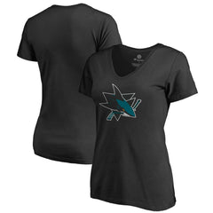 San Jose Sharks Women's Team Alternate V-Neck T-Shirt - Black T-shirts