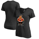 Philadelphia Flyers Women's Gritty V-Neck T-Shirt - Black T-shirts