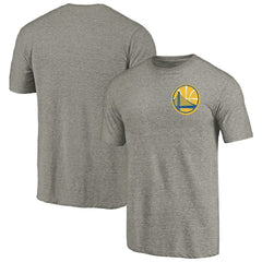 Golden State Warriors Primary Logo Left Chest Distressed Tri-Blend T-Shirt sale - Gray discount