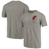 Portland Trail Blazers Primary Logo Left Chest Distressed Tri-Blend T-Shirt - Gray cheap