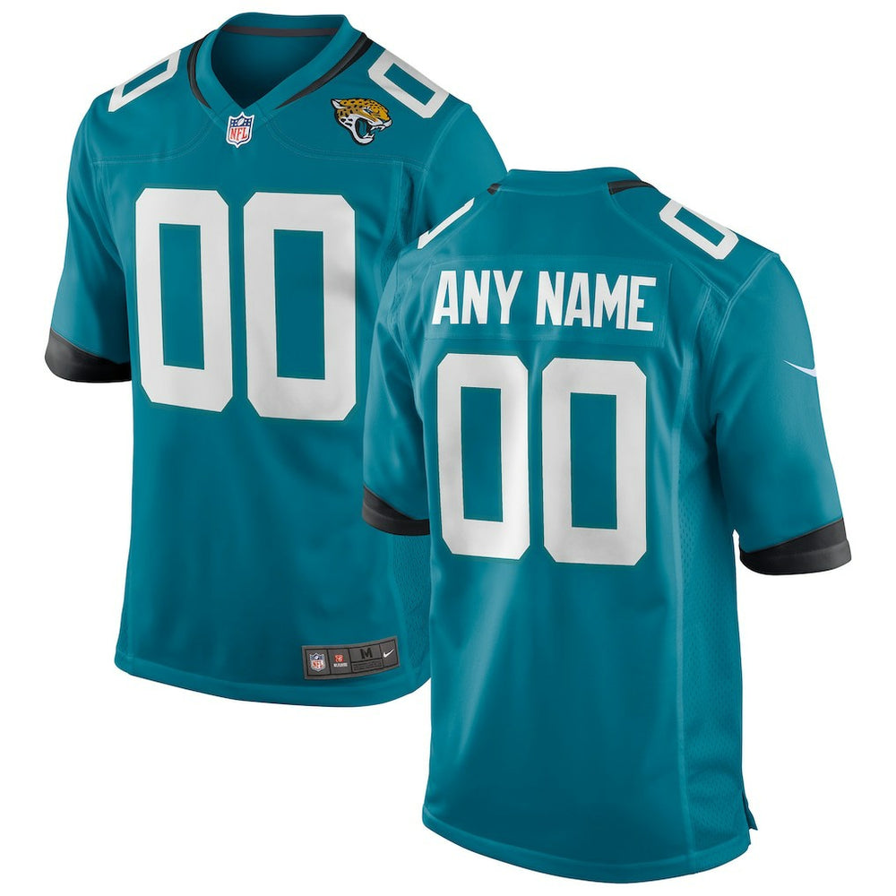 Jacksonville Jaguars Youth Custom Game Jersey - Teal on sale