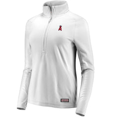 Los Angeles Angels Vineyard Vines Women's Performance Grid Half-Zip Pullover Top Gray