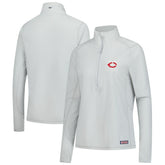 Minnesota Twins Vineyard Vines Women's Performance Grid Half-Zip Pullover Top Gray