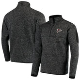 Atlanta Falcons Antigua Fortune Quarter-Zip Pullover Jacket - Heather Black on sale