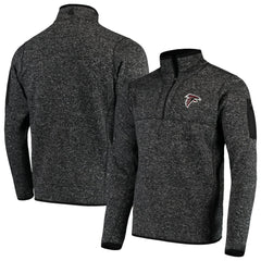 Atlanta Falcons Antigua Fortune Quarter-Zip Pullover Jacket - Heather Black on sale