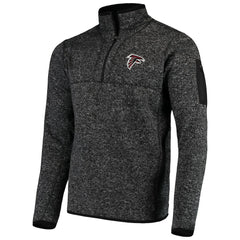 Atlanta Falcons Antigua Fortune Quarter-Zip Pullover Jacket - Heather Black on sale