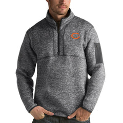 Chicago Bears Antigua Fortune Quarter-Zip Pullover Jacket - Charcoal on sale