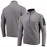 Green Bay Packers Antigua Fortune Quarter-Zip Pullover Jacket - Charcoal sale