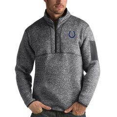 Indianapolis Colts Antigua Fortune Quarter-Zip Pullover Jacket - Charcoal cheap