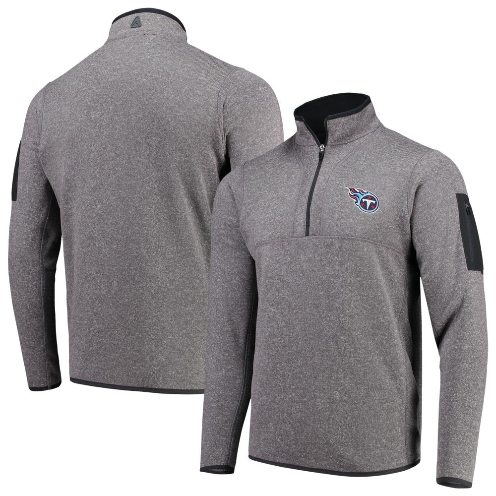 Tennessee Titans Antigua Fortune Quarter-Zip Pullover Jacket - Charcoal discount