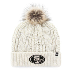 San Francisco 49ers '47 Women's Meeko Cuffed Knit Hat With Pom - White outlet