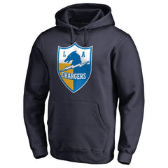 Los Angeles Chargers Vintage Shield Logo Pullover Hoodie - Navy for sale