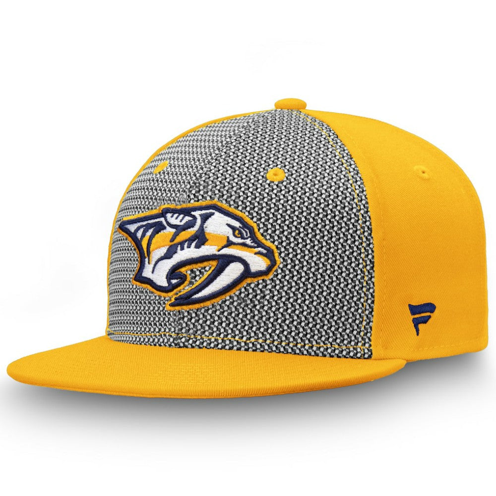 Nashville Predators Fanatics Versalux Fitted Hat - Gray/Gold Hats