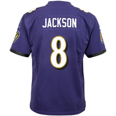 Lamar Jackson Baltimore Ravens Youth Game Jersey - Purple discount