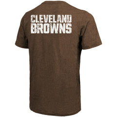 Cleveland Browns Majestic Threads Tri-Blend Pocket T-Shirt - Brown on sale
