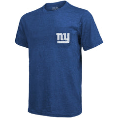 New York Giants Majestic Threads Tri-Blend Pocket T-Shirt - Heathered Royal cheap