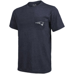 New England Patriots Majestic Threads Tri-Blend Pocket T-Shirt - Heathered Navy cheap