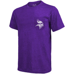 Minnesota Vikings Majestic Threads Tri-Blend Pocket T-Shirt - Heathered Purple sale