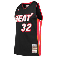 Shaquille O'Neal Miami Heat Hardwood Classics Swingman Jersey - Black discount