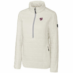 Washington Nationals Cutter & Buck Women's Rainier Half-Zip Popover Jacket White
