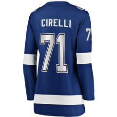 Anthony Cirelli Tampa Bay Lightning Fanatics Women's Home Breakaway Player Jersey - Blue Jerseys