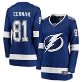 Erik Cernak Tampa Bay Lightning Fanatics Women's Home Breakaway Player Jersey - Blue Jerseys