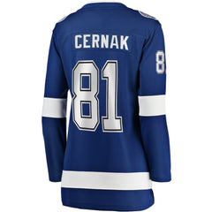 Erik Cernak Tampa Bay Lightning Fanatics Women's Home Breakaway Player Jersey - Blue Jerseys