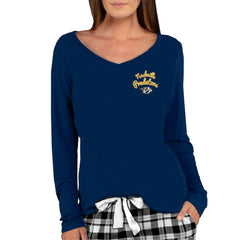Nashville Predators Concepts Sport Women's Marathon Knit Long Sleeve V-Neck Top - Navy Tops