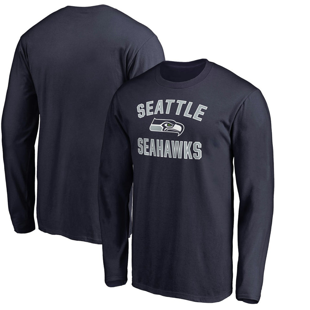 Seattle Seahawks Victory Arch Long Sleeve T-Shirt - College Navy on sale