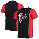 Atlanta Falcons Refried Apparel Sustainable Upcycled Split T-Shirt - Black/Red on sale