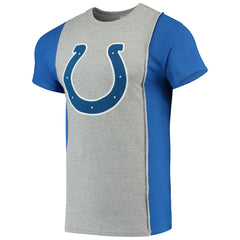 Indianapolis Colts Refried Apparel Sustainable Upcycled Split T-Shirt - Gray/Royal outlet