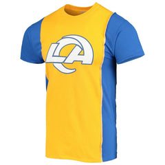 Los Angeles Rams Refried Apparel Sustainable Upcycled Split T-Shirt - Gold/Royal cheap