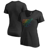 Miami Heat Women's Team Pride Wordmark V-Neck T-Shirt - Black cheap