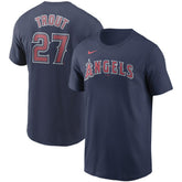 Mike Trout Los Angeles Angels Name & Number T-Shirt Navy