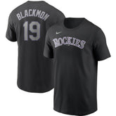 Charlie Blackmon Colorado Rockies Name & Number T-Shirt Black