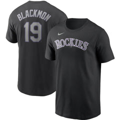 Charlie Blackmon Colorado Rockies Name & Number T-Shirt Black