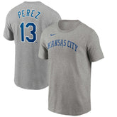 Salvador Perez Kansas City Royals Name & Number T-Shirt Gray
